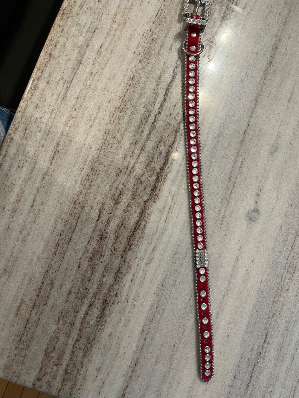 Red Crystal-Studded Women’s Bracelet